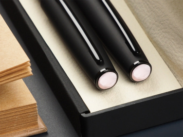 Logo trade promotional merchandise photo of: Opal stone Pen set 1286036