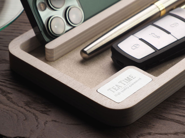 Logo trade business gifts image of: Wooden desk organiser 1818121