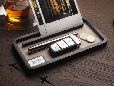 Logo trade promotional giveaways image of: Wooden desk organiser 1818121