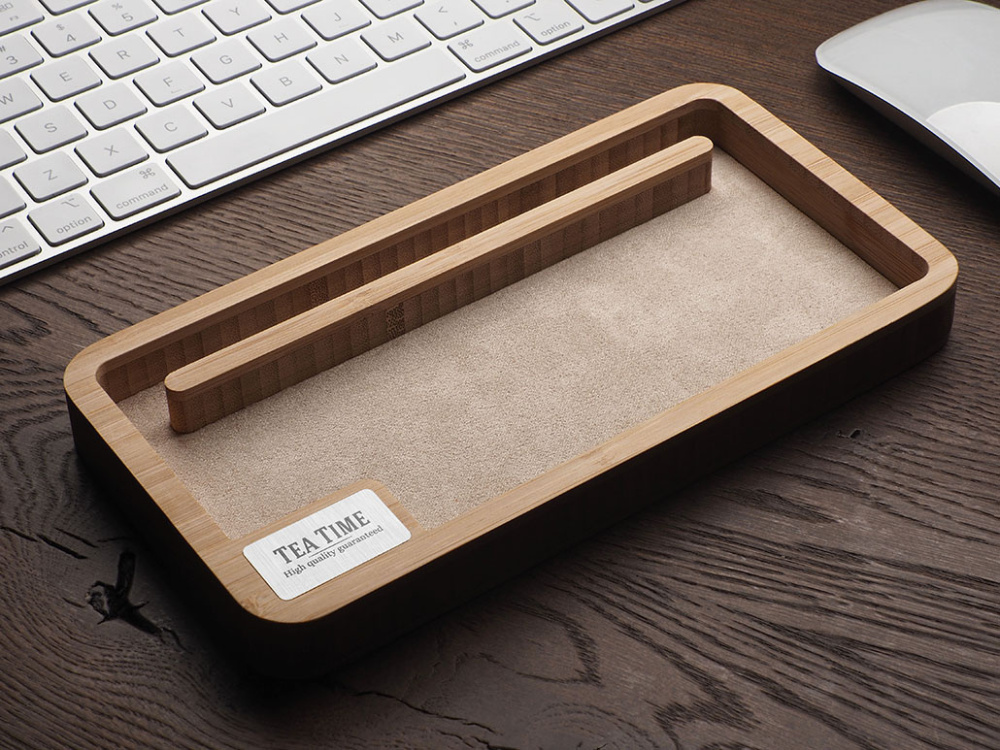 Logotrade promotional gift image of: Wooden desk organiser 1818292