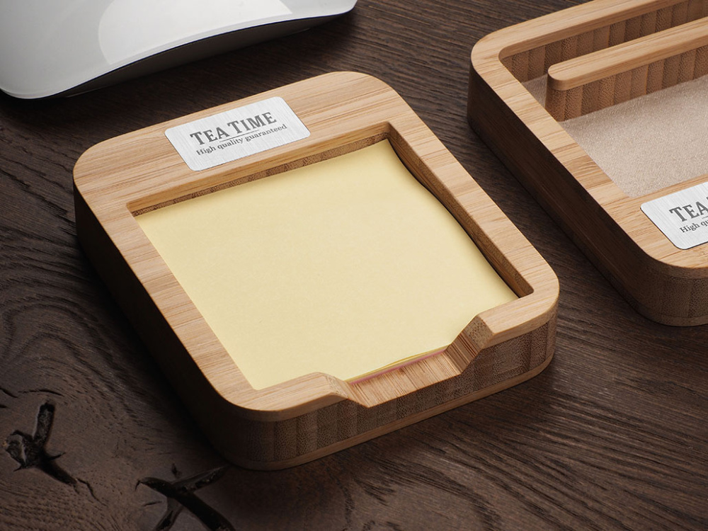 Logotrade promotional product image of: Wooden memo card box 1832292