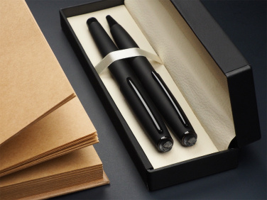 Logotrade promotional item picture of: Pen set with coal 2094036