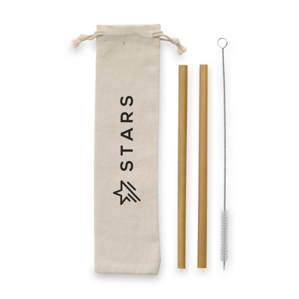 Logotrade promotional product image of: ECO Bamboe Straw Set bamboo straws