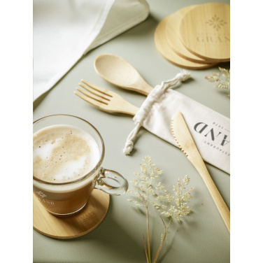 Logo trade promotional products picture of: Bamboo Coaster Set