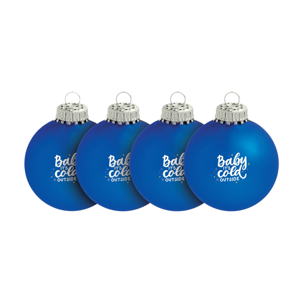 Logotrade promotional gifts photo of: Christmas Bauble Ø 6 cm - set of 4 - Made in Europe
