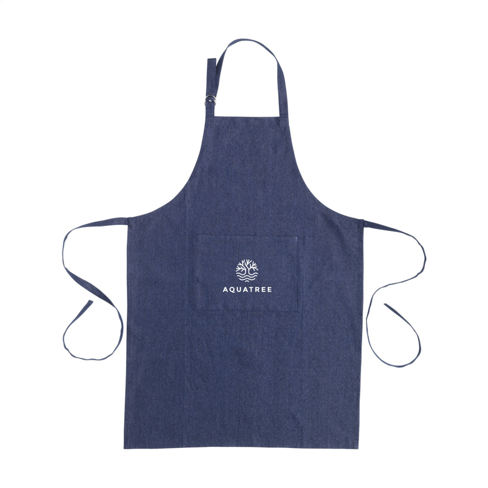 Logotrade promotional product picture of: Apron GRS Recycled Denim (220 g/m²)