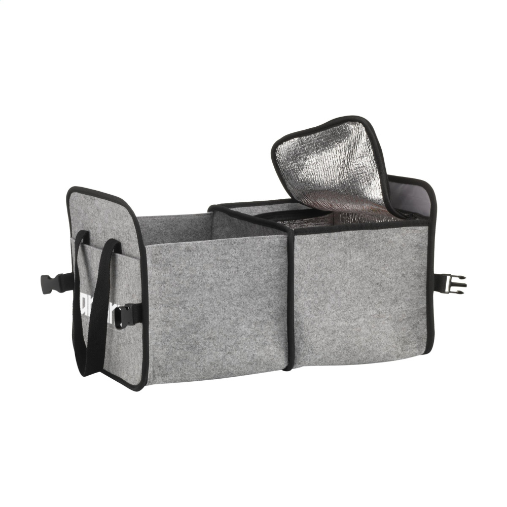 Logotrade promotional merchandise picture of: Trunk GRS RPET Felt Organiser Cooler bag