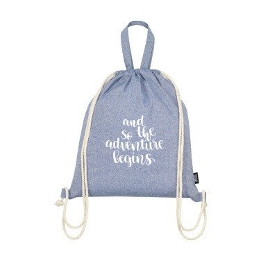 Logo trade corporate gifts image of: GRS Recycled Cotton PromoBag Plus (180 g/m²) backpack