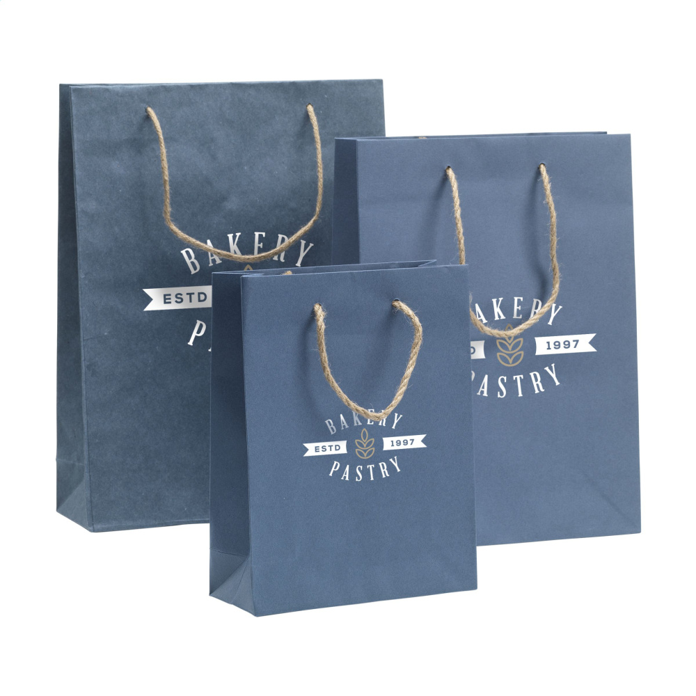 Logotrade promotional product picture of: Leaf It Bag recycled with jeans fibres (180 g/m²) L