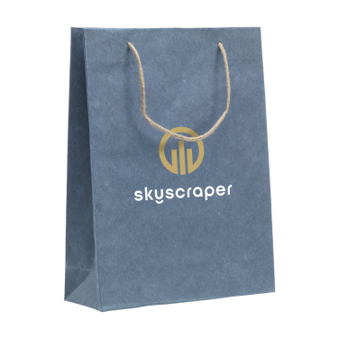 Logo trade promotional item photo of: Leaf It Bag recycled with jeans fibres (180 g/m²) L