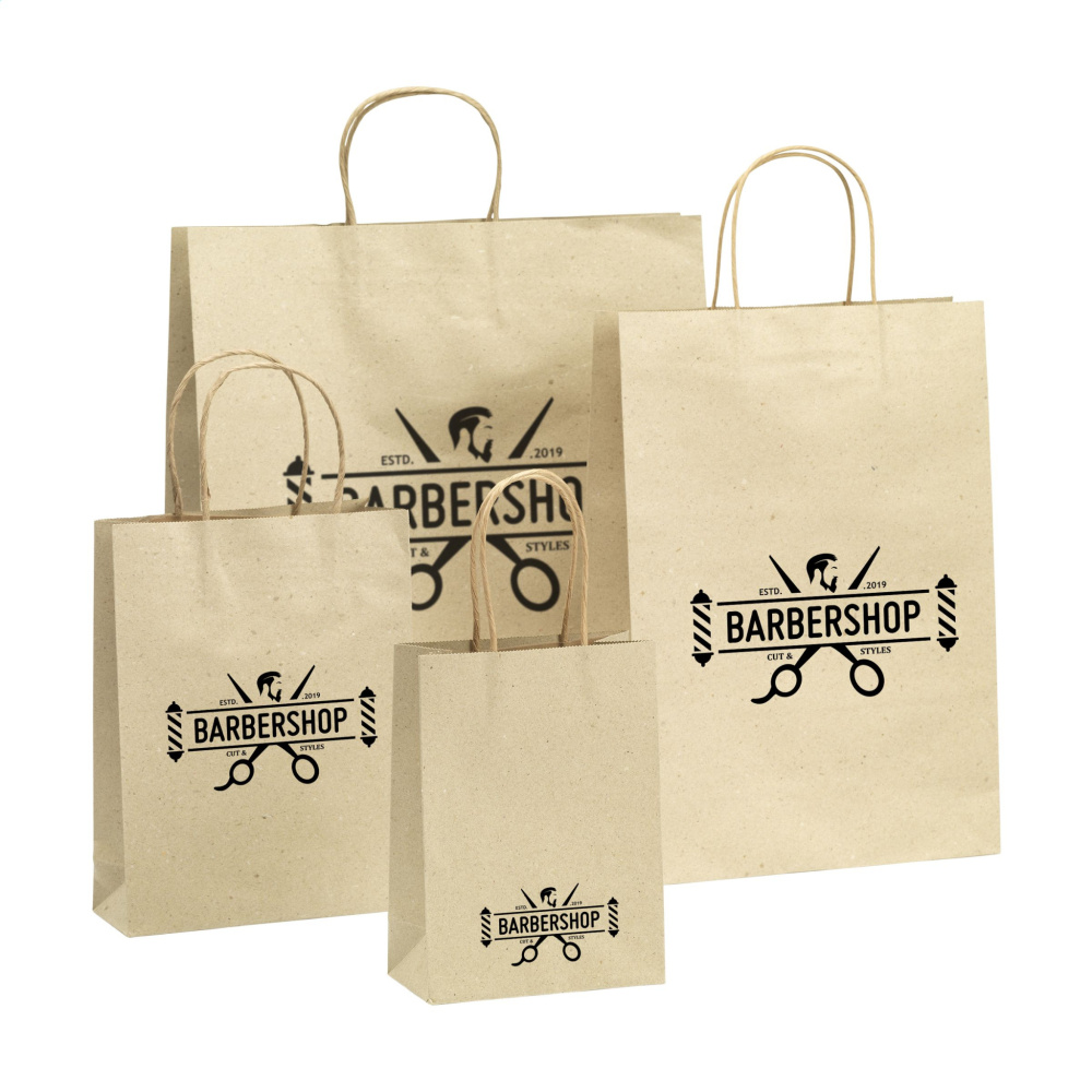 Logo trade promotional products picture of: Leaf It Bag recycled grass paper (120 g/m²) L