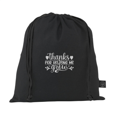 Logo trade promotional gifts picture of: Gift Pouch GRS Recycled Cotton (150 g/m²) M