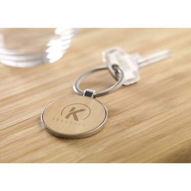 Logo trade promotional products picture of: Bamboo Key Circle keyring