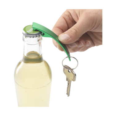 Logo trade promotional items picture of: Alu Opener GRS Recycled keyring