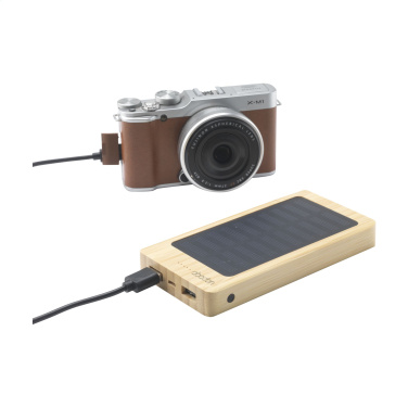 Logo trade corporate gifts picture of: Solar Powerbank 8000+ Wireless Charger