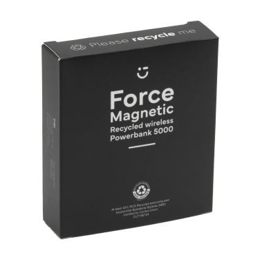 Logotrade promotional giveaway image of: Force Magnetic RCS Recycled Wireless Powerbank 5000