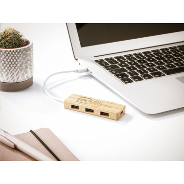 Logotrade advertising products photo of: Bamboo USB Hub