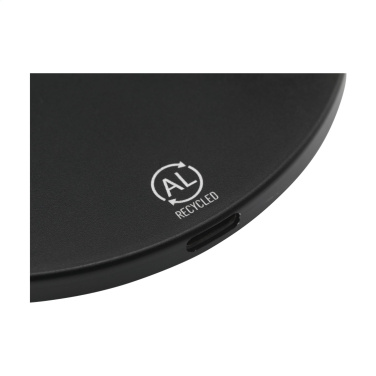 Logo trade promotional merchandise image of: Tecco GRS Recycled Alu 15W Wireless Charger