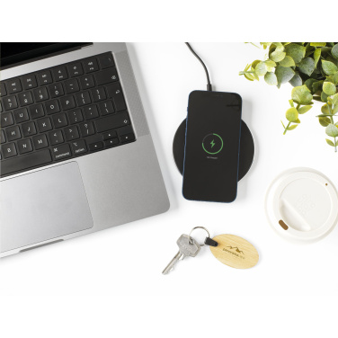 Logo trade promotional gifts image of: Tecco GRS Recycled Alu 15W Wireless Charger