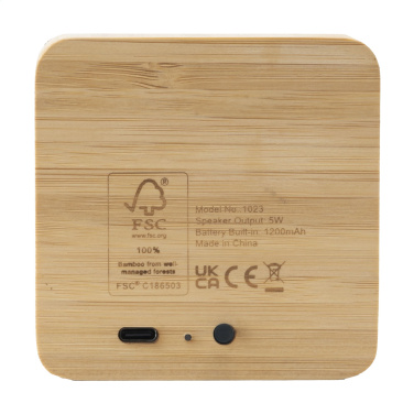 Logotrade promotional item picture of: Sonido 5W Bamboo wireless speaker