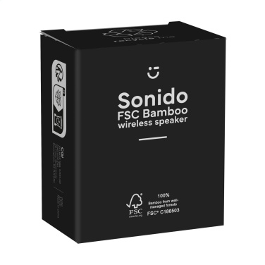Logo trade corporate gift photo of: Sonido 5W Bamboo wireless speaker