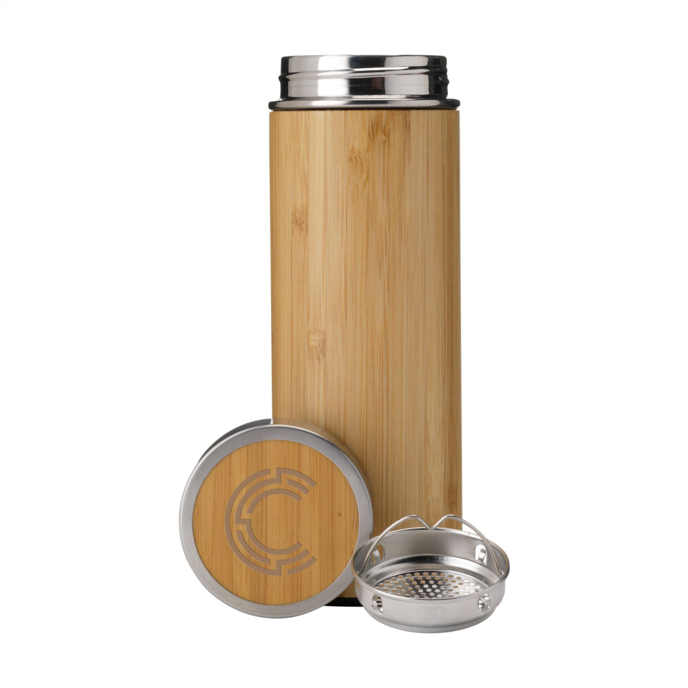 Logotrade promotional merchandise image of: Osaka 360 ml bamboo thermo bottle/thermo cup