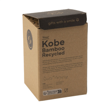 Logo trade promotional gifts picture of: Kobe Bamboo RCS Recycled Steel 350 ml coffee cup
