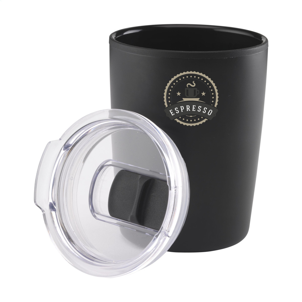 Logo trade promotional merchandise picture of: Espresso-to-Go Mug RCS Recycled Steel 170 ml