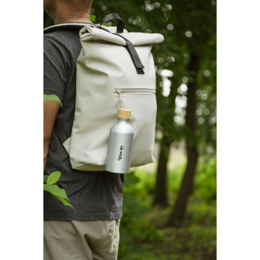 Logotrade advertising products photo of: AluBamboo GRS Recycled Alu 500 ml water bottle