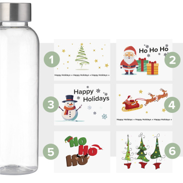 Logo trade business gifts image of: Senga GRS RPET Bottle 500 ml X-Mas