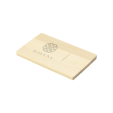 Logotrade business gifts photo of: CreditCard USB Bamboo 8 GB
