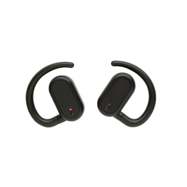 Logo trade promotional gifts image of: Fitsound RCS recycled plastic open ear TWS earbuds