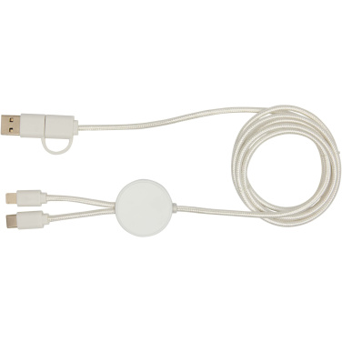Logo trade promotional items image of: Citala 5-in-1 recycled plastic 150 cm data sync and 27W fast charge cable