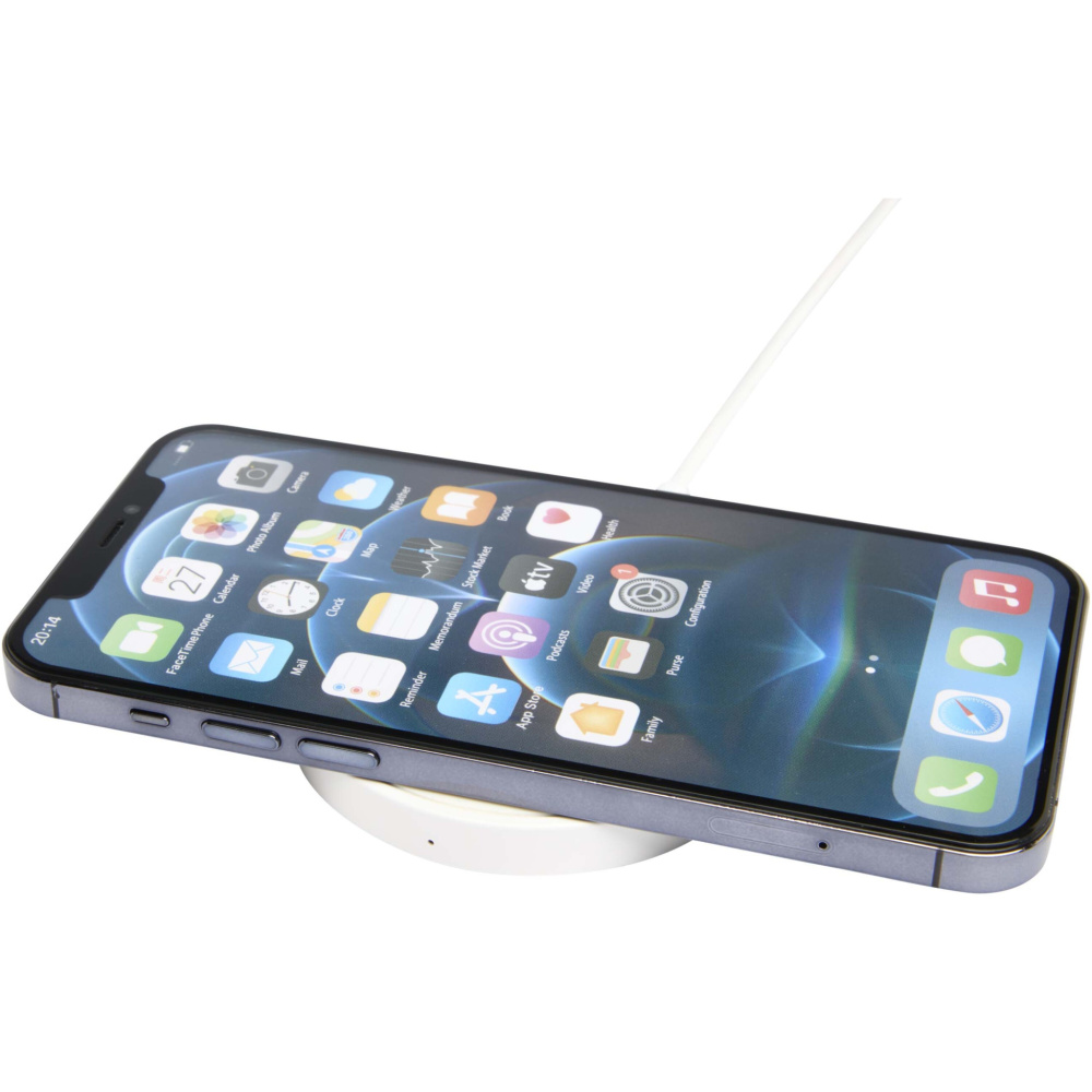 Logo trade business gift photo of: Freal 15W recycled plastic wireless charging pad