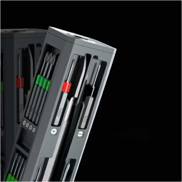 Logo trade promotional products image of: SCX.design T20 30-piece screwdriver and repair set in aluminium case