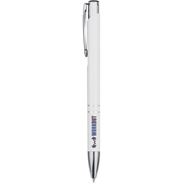 Logo trade promotional items image of: Moneta recycled aluminium ballpoint pen (blue ink)