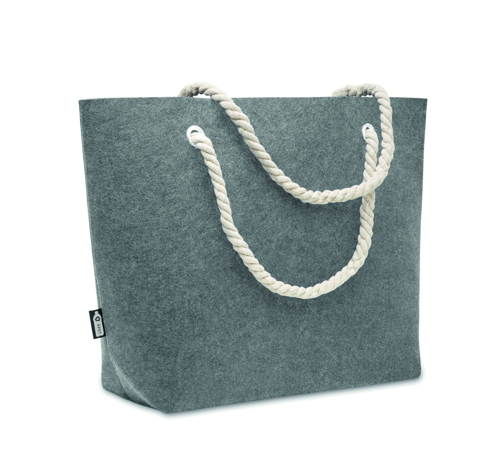 Logo trade promotional items image of: RPET felt beach bag
