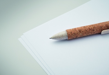 Logotrade advertising product picture of: Cork 4-colour ink ball pen