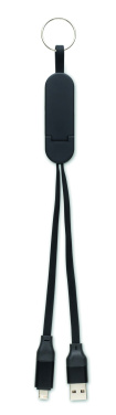 Logotrade promotional products photo of: 60W cable keyring recycled ABS