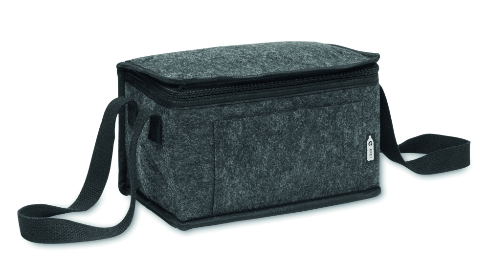 Logo trade promotional giveaways image of: RPET felt cooler bag