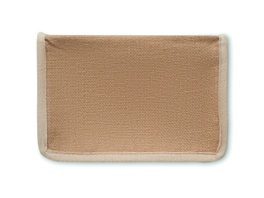 Logotrade promotional item picture of: Jute and canvas cooler bag 3L