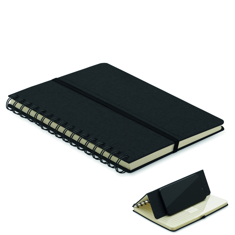 Logotrade promotional merchandise picture of: A5 notebook with phone holder