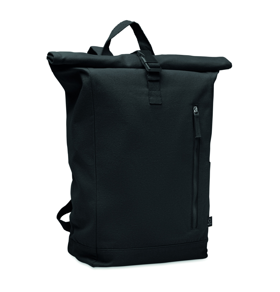 Logotrade promotional product picture of: Roll top backpack 390 gr/m²
