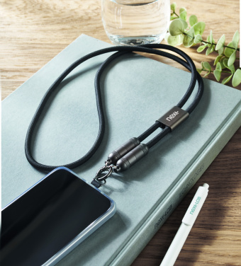 Logo trade promotional gifts picture of: 60W phone holder lanyard cable
