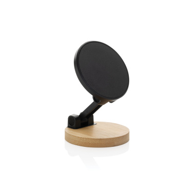 Logotrade promotional gift image of: Magmount RCS recycled plastic and bamboo phone stand