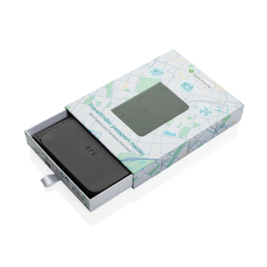 Logotrade promotional item image of: Trackmate RCS rpolyester passport holder worldwide locating