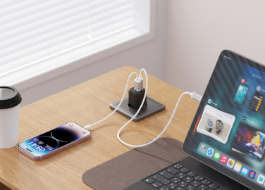 Logotrade promotional items photo of: Urban Vitamin Monterey RCS recycled plastic 20W GAN charger