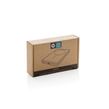 Logo trade promotional giveaway photo of: Orion RCS recycled aluminum 5000 mah 5W magnetic powerbank