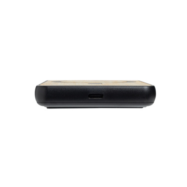 Logotrade promotional products photo of: Zen RCS rplastic 5000 mah 5W magnetic bamboo powerbank