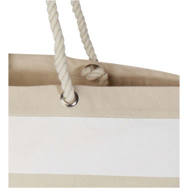 Logo trade business gifts image of: Florida 270 g/m² GRS recycled beach tote bag 18L